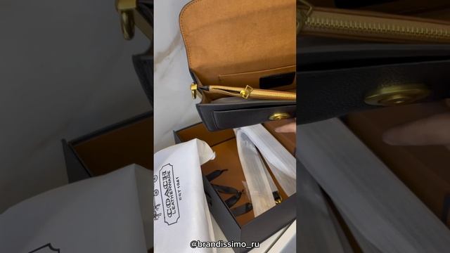 ?Распаковка черной сумки Coach Tabby 26 с золотистой фурнитурой в Brandissimo