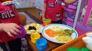Детская игра Кухня. Готовим кушать с поварами Алиной и Миланой. Развивающие игры для детей. Часть 1