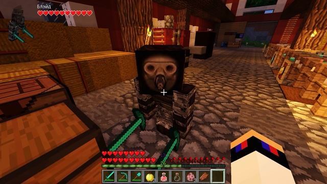 Вампир Монстр Майнкрафт Выживание в деревне жителей! Мод Моды нуб и про Видео смотреть онлайн