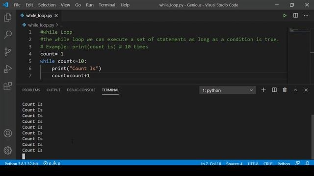Python While Loop- Python Tutorials 20