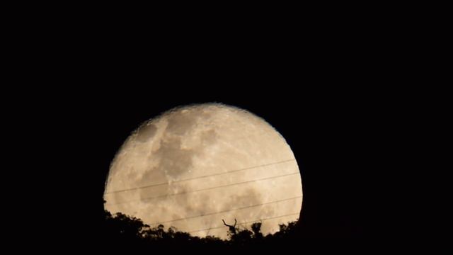 Moonrise over the hilltops, filmed with a dobsonion telescope. смотреть онлайн