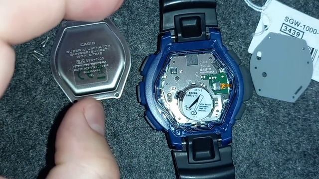 CASIO SGW-1000 ЗАМЕНА БАТАРЕЙКИ смотреть онлайн