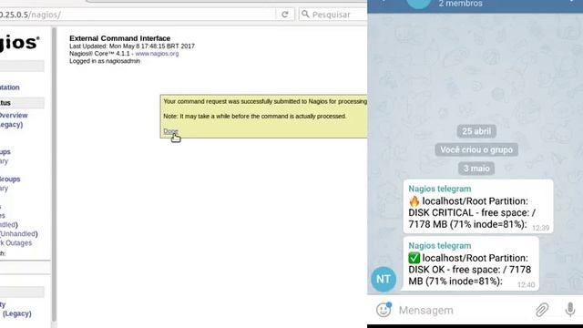 Recebendo Notificações Nagios via Telegram смотреть онлайн