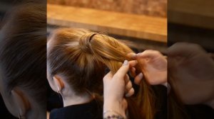 Коса - Рыбий хвост и пучок из косы