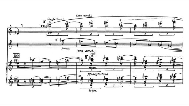 Alban Berg: Adagio for Violin Clarinet and Piano Score Video