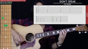 Don't Speak Guitar Tutorial - No Doubt Guitar Lesson Incl. Solo 🎸|Tabs + Chords + Guitar Cover|