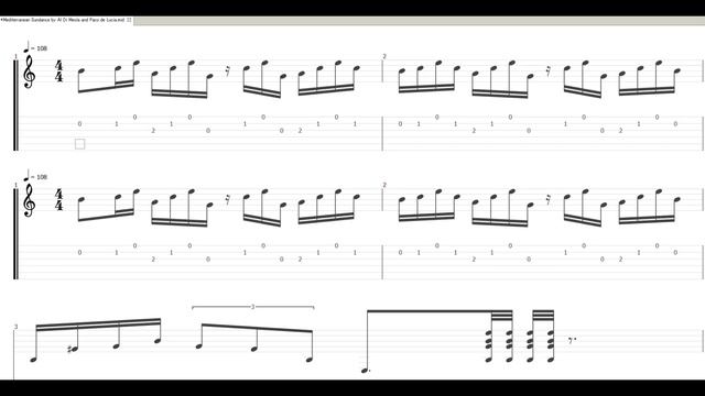 Guitar Score+tab+midi - Mediterranean Sundance - Al Dimeola/Paco De Lucia смотреть онлайн