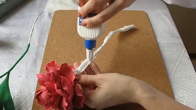 Цветы из фоамирана мастер класс пион.Часть 2 смотреть онлайн