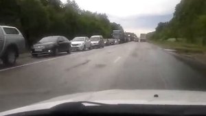 Москва - Питер. Пробка в районе твери