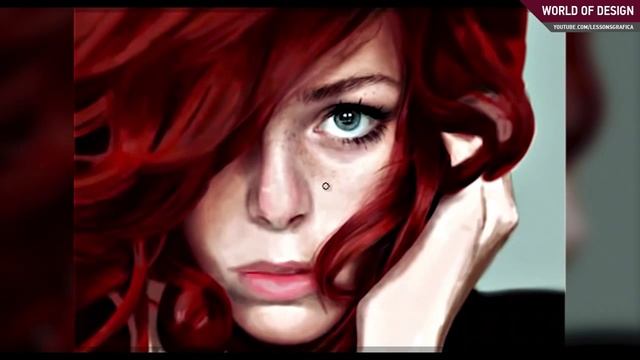 Realistic Drawing. Лицо красивой девушки