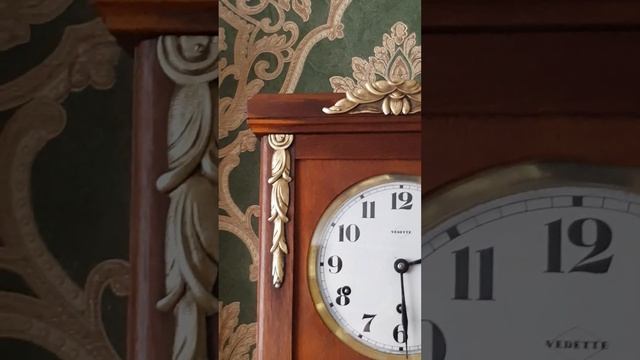Часы настенные с четвертным боем Vedette. смотреть онлайн