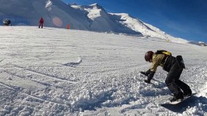 Горнолыжный курорт Архыз 2020, северная зеленая трасса, новичок в деле)