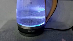 Чайник Centek ct-0046 с LED подсветкой. Кипение чайника при свете и в темноте.