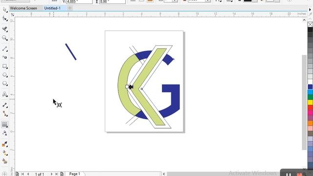 G K logo in Corel Draw. Corel Draw Tutorial. #logo #logodesign #coreldraw смотреть онлайн
