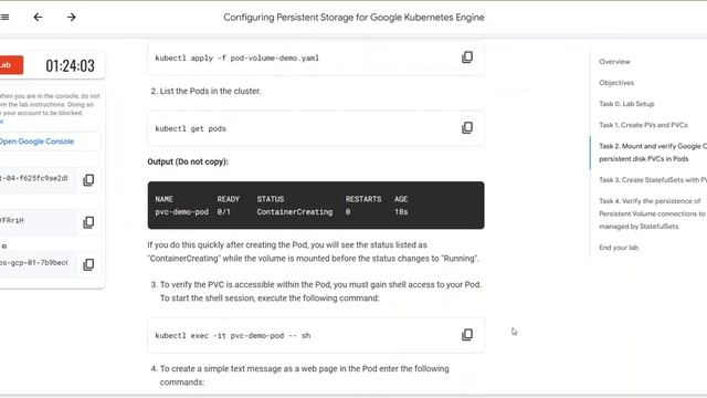 Configuring Persistent Storage for Google Kubernetes Engine смотреть онлайн
