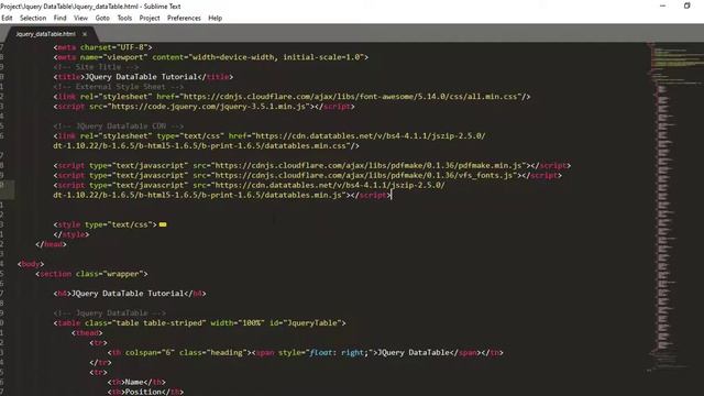 Jquery DataTable Tutorial || Searchable || Sortable || Filter Data || Pagination