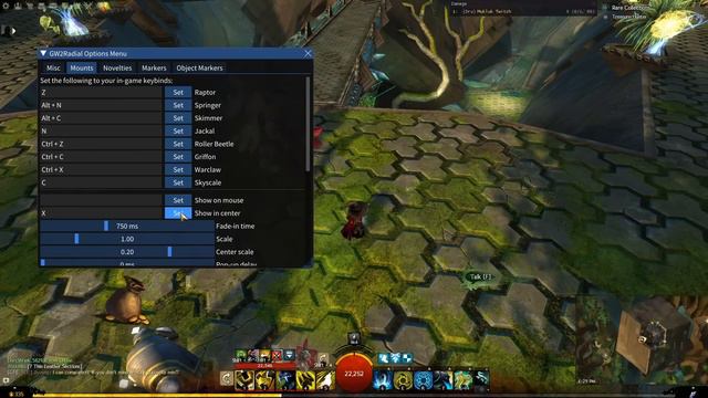 Radial Mount Menu Addon Guide for Guild Wars 2 - All Mounts, 1 Button