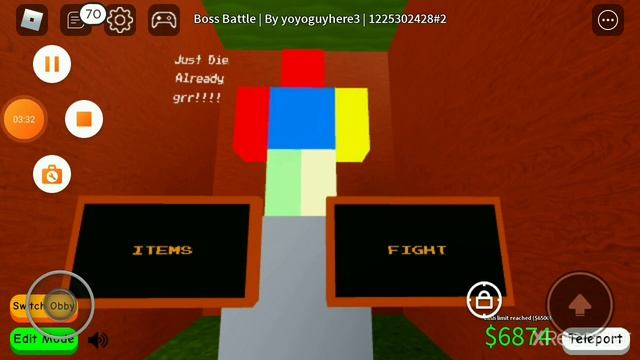 Boss battle... (Roblox Obby Creator) смотреть онлайн