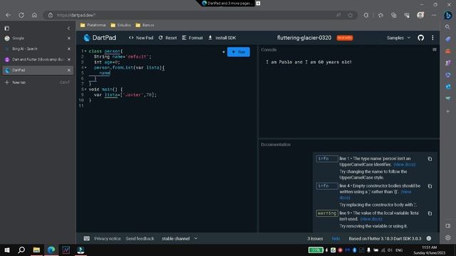 Constructor personalizado con una lista de parametro en dart смотреть онлайн