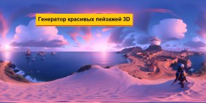 Генератор красивых пейзажей 3D по текстовому описанию. Пейзаж можно поворачивать на 360 градусов