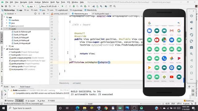How to Create Quran app in android studio using Listview [Quran app using PDFViewer] смотреть онлайн
