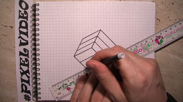 Кубик Рубика простой рисунок по клеточкам ( Rubik's Cube ) #pixelvideo