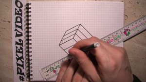 Кубик Рубика простой рисунок по клеточкам ( Rubik's Cube ) #pixelvideo
