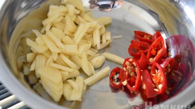 Курица в соусе терияки с чесноком и чили