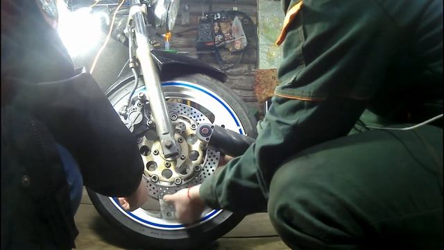 Ремонт тормозного диска Suzuki Bandit 400