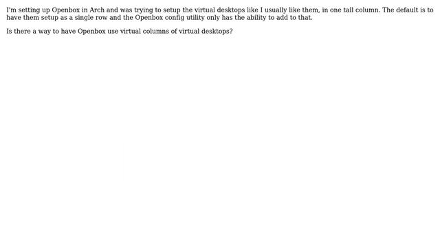 Columns of Virtual Desktops in Openbox смотреть онлайн
