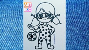 Леди баг рисуем маркерами. Drawing lady bag by markers