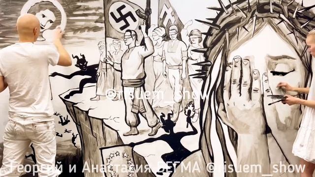 ГОСПОДИ, ВРАЗУМИ... Русский стреляет в русского. ВидеоАрт Бегма.