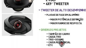 Alto Falante 6x9 Pioneer TS-6900PRO 100 rms Coaxial 2 vias!