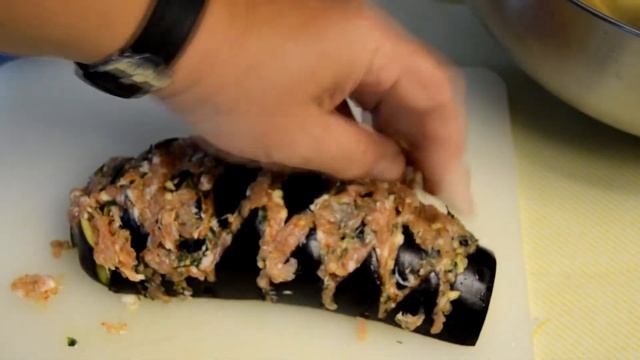Баклажаны с мясом, корейская кухня, закуска из баклажанов на праздничный стол