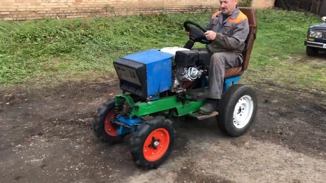Самодельный мини трактор с двигателем от мотоблока смотреть онлайн