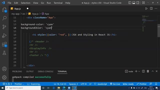 2 JSX in React JS with Styling using CSS and BootStrap and Components