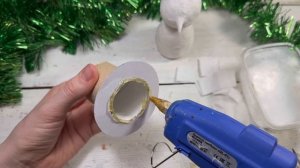 Елочные игрушки своими руками Снеговик папье маше