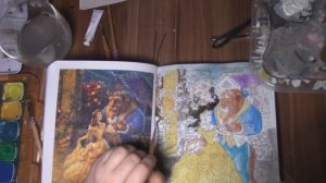 РАСКРАСКА для взрослых. Дисней.  Красавица и чудовище 1 часть/ МОИ РАСКРАСКИ АНТИСТРЕСС