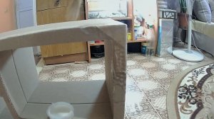 шкафчик из картона для письменного стола DIY cardboard cabinet for a desk