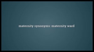 Maternity Meaning