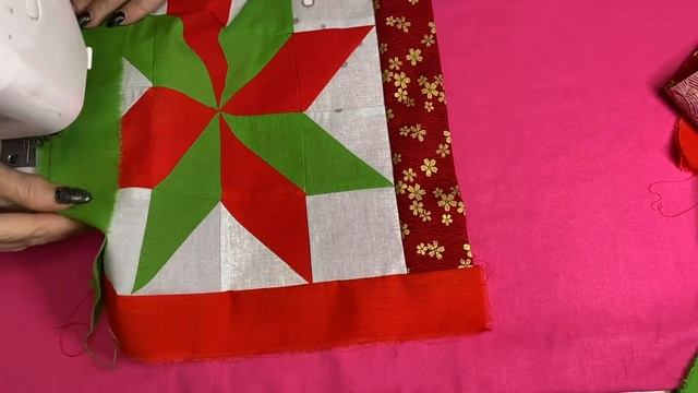 ДЛЯ НОВОГОДНЕЙ СЕРВИРОВКИ ЛОСКУТНАЯ САЛФЕТКА В КЛАССИЧЕСКИХ НОВОГОДНИХ ЦВЕТАХ смотреть онлайн