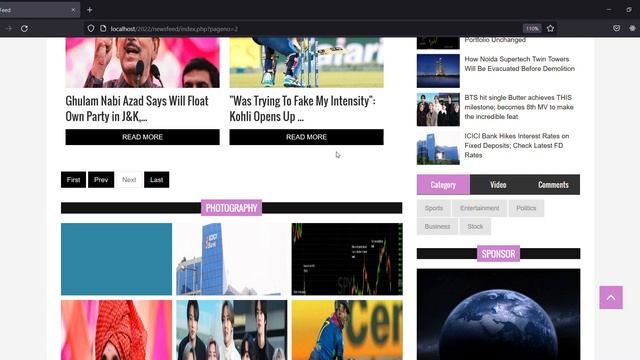 NewsFeed — Online News Web Application Using PHP and MySQL #phpprojectwithsourcecode  #phpscripts