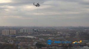 Транспортировка вертолетом Ми-26 фюзеляжа Ми-26