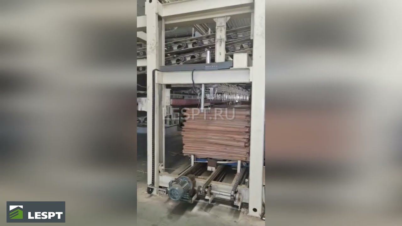 Роликовая сушилка для шпона 4 уровня