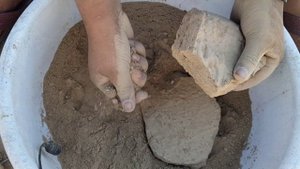 Asmr ( read description ) pure red Dirt crumbling videos #asmr #cement #youtube #full