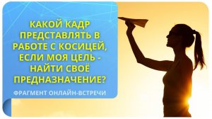 Какой кадр представлять в работе с косицей, если моя цель - найти своё предназначение?