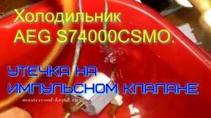 Холодильник AEG S74000CSMO. Утечка на импульсном клапане