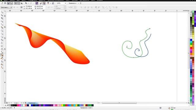 CORELDRAW (8) Абстрактные линии / Abstract lines (shapes) tutorial смотреть онлайн