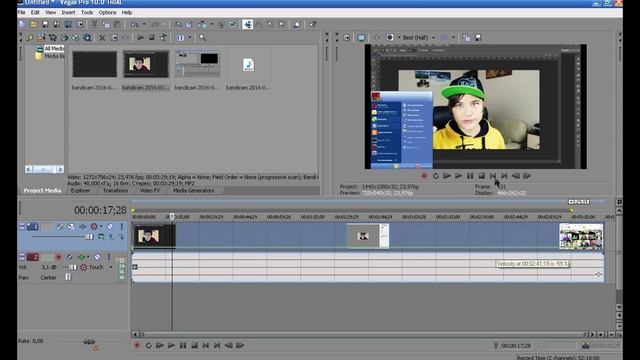Замедление и ускорение, видео наоборот в Sony vegas 10 смотреть онлайн