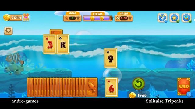 Solitaire Tripeaks (by Solitaire Designer) - card game for Android - gameplay. смотреть онлайн